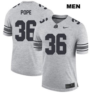 Men's NCAA Ohio State Buckeyes K'Vaughan Pope #36 College Stitched Authentic Nike Gray Football Jersey UM20C07PM